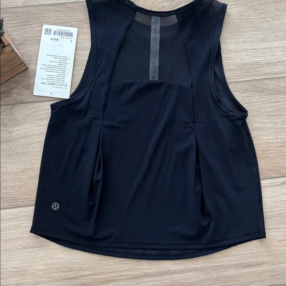 Lululemon black sculpt cropped tank woman’s size 0 new with tags - Picture 5 of 5